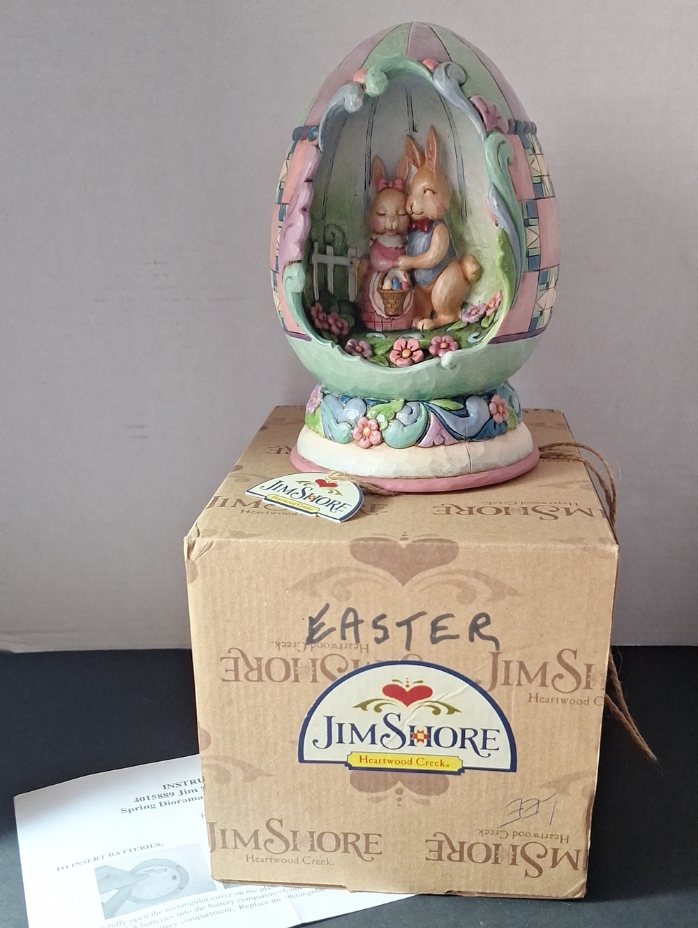 Jim Shore Spring Love Pastel Easter Egg Bunny Figurine